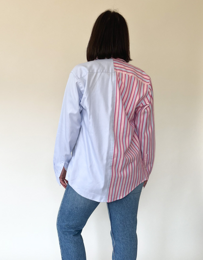 Duo blouse pink - light blue