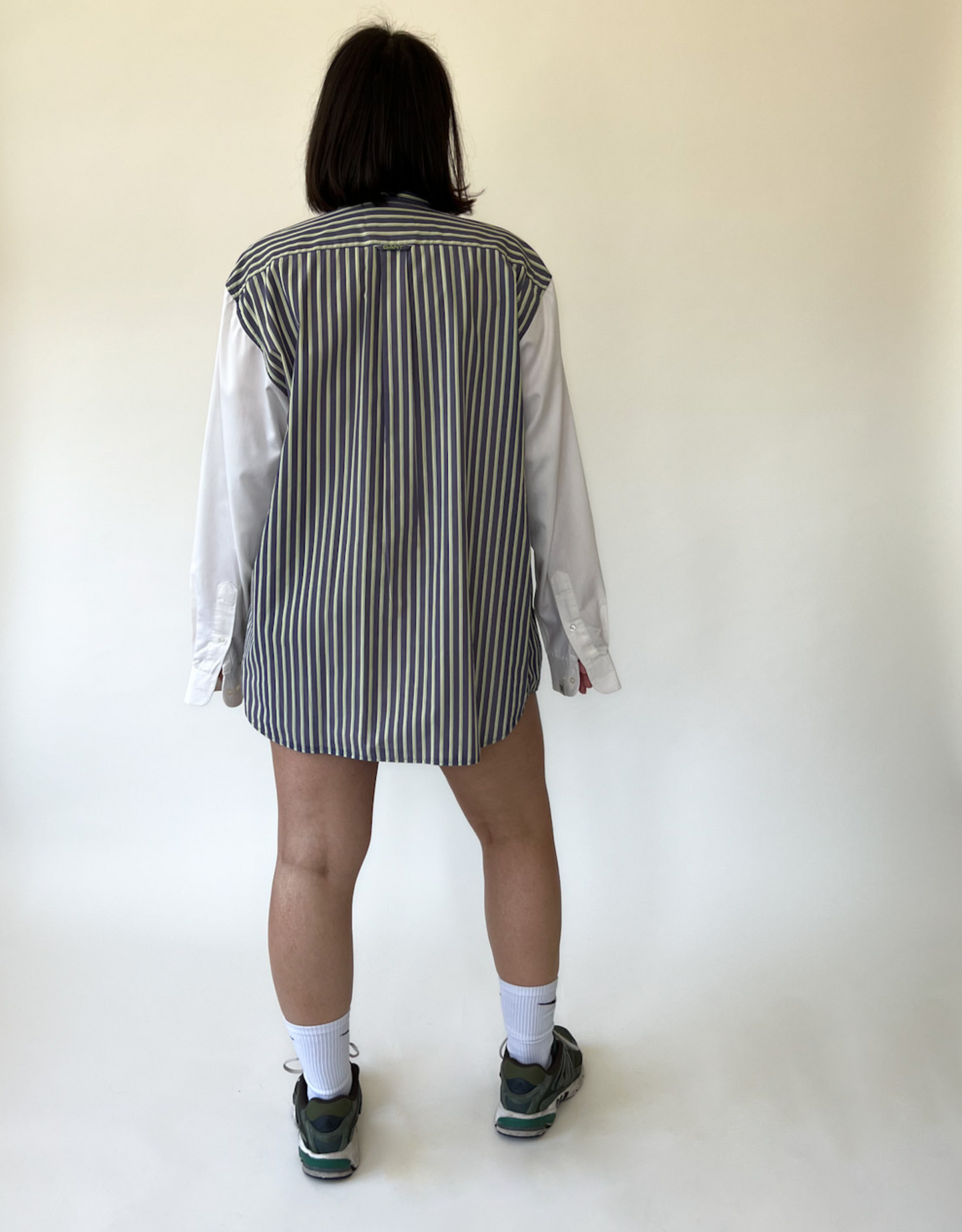 Duo blouse striped - white sleeves