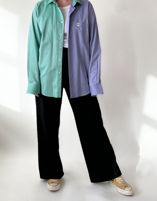 Duo blouse green - purple