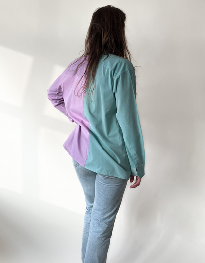 Duo blouse green - purple