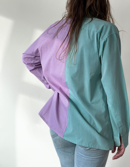 Duo blouse green - purple