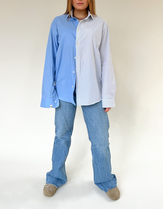 Duo blouse light blue - striped