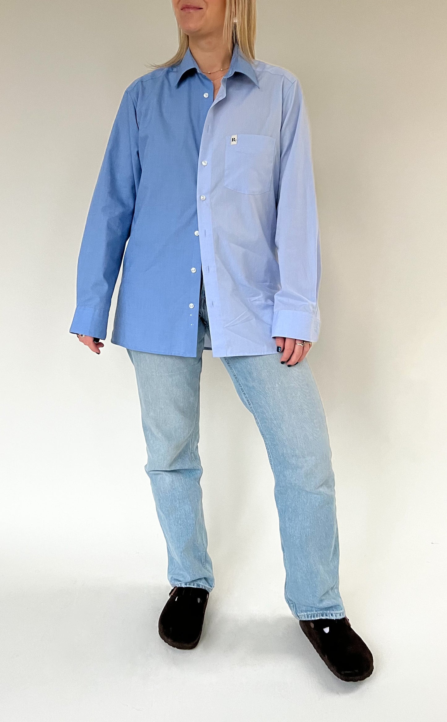 Duo blouse blue - light blue