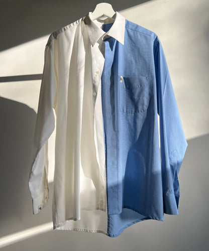 Duo blouse white - blue