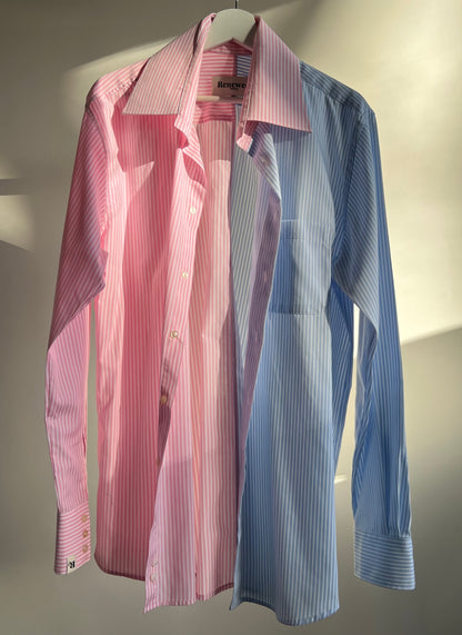 Duo blouse pink - light blue